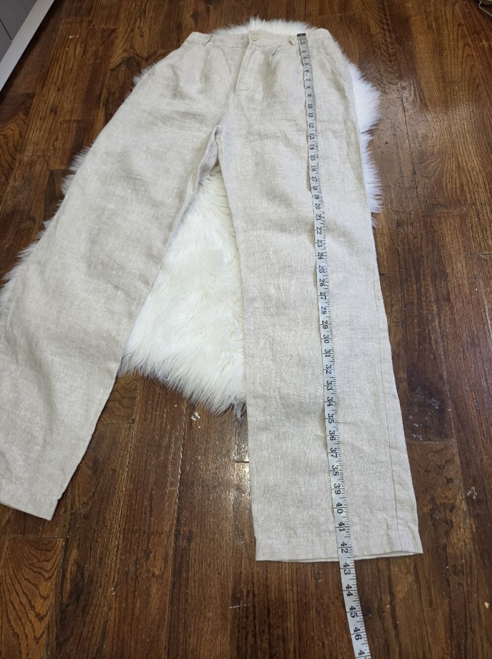 Reformation High-Rise Wide Leg Linen Pants - Cream - Picture 12 of 14